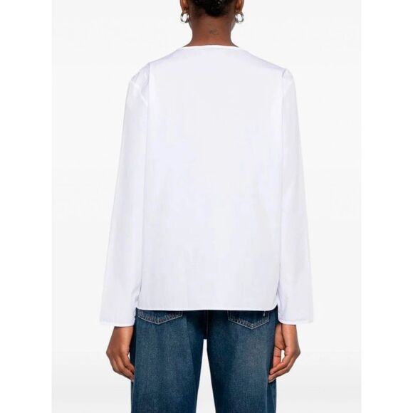 Cuantico Women Shirt With Ribbon Collar